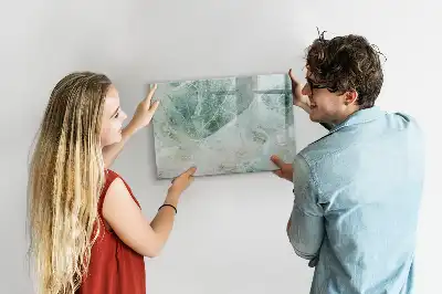 Magnetisch glazen schrijfbord voor notities en foto's met een marmeren oppervlak