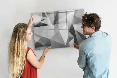 Magnetisch glazen schrijfbord met 3D-abstractie design voor notities en foto's