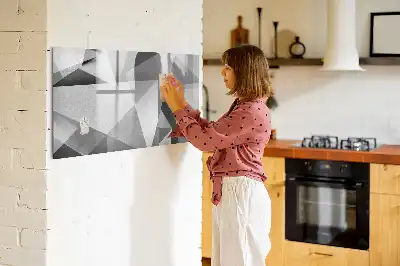 Magnetisch glazen schrijfbord met 3D-abstractie design voor notities en foto's