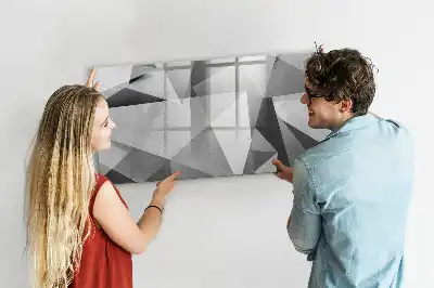 Magnetisch glazen schrijfbord met 3D-abstractie design voor notities en foto's