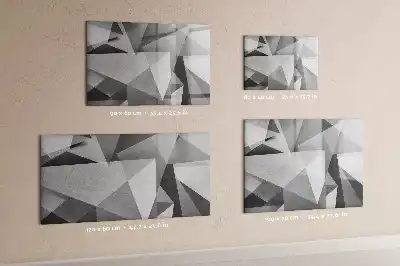Magnetisch glazen schrijfbord met 3D-abstractie design voor notities en foto's