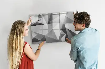 Magnetisch glazen schrijfbord met 3D-abstractie design voor notities en foto's