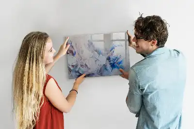 Magnetisch glazen schrijfbord met decoratief penseelstreken motief voor notities en foto's