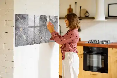 Beschrijfbaar glazen magneetbord met marmerpatroon