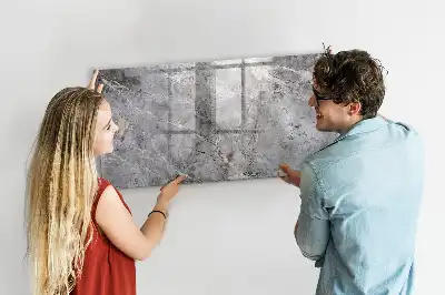 Beschrijfbaar glazen magneetbord met marmerpatroon