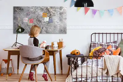 Beschrijfbaar glazen magneetbord met marmerpatroon