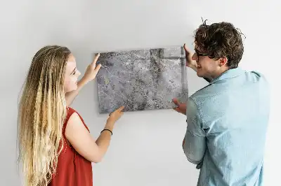 Beschrijfbaar glazen magneetbord met marmerpatroon