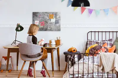 Beschrijfbaar glazen magneetbord met marmerpatroon