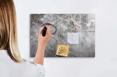 Beschrijfbaar glazen magneetbord met marmerpatroon
