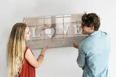 Magnetisch glazen schrijfbord met liefdestekst