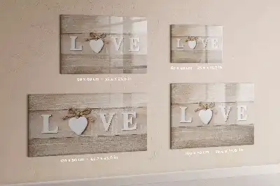 Magnetisch glazen schrijfbord met liefdestekst