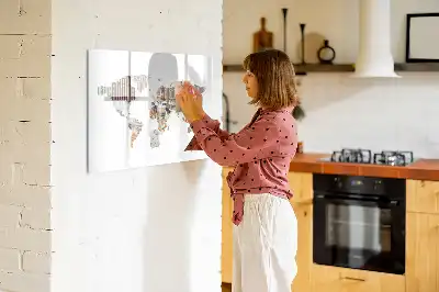 Magnetisch glazen schrijfbord met print van kleurrijke letters