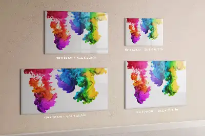 Magnetisch glazen schrijfbord voor notities en foto's in regenboogkleuren