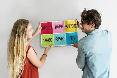 Beschrijfbaar glazen magneetbord met design motivatiebord