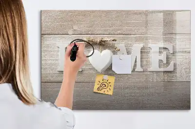 Magnetisch glazen memobord met tekst Thuis