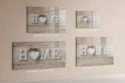 Magnetisch glazen memobord met tekst Thuis