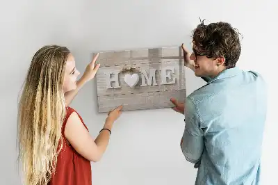 Magnetisch glazen memobord met tekst Thuis