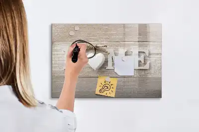 Magnetisch glazen memobord met tekst Thuis