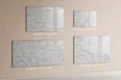 Beschrijfbaar glazen magneetbord met design van een bakstenen muur