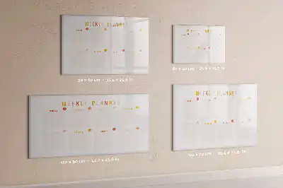Magnetisch glazen weekplanner voor notities en foto's weekplanner