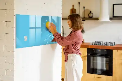 Beschrijfbaar glazen magneetbord met design van een gloeilamp