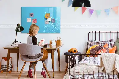 Beschrijfbaar glazen magneetbord met design van een gloeilamp