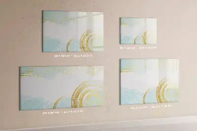 Magnetisch glazen schrijfbord voor notities en foto's met decoratief patroon