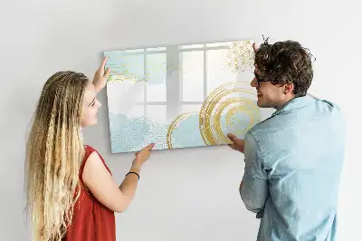 Magnetisch glazen schrijfbord voor notities en foto's met decoratief patroon