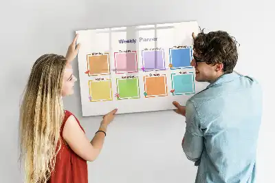 Magnetisch glazen weekplanner geschikt voor notities en foto's