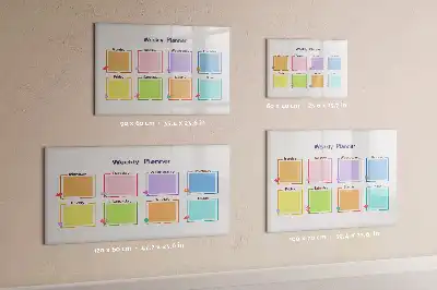 Magnetisch glazen weekplanner geschikt voor notities en foto's