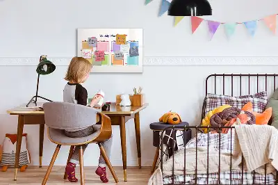 Magnetisch glazen weekplanner geschikt voor notities en foto's