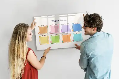 Magnetisch glazen weekplanner geschikt voor notities en foto's