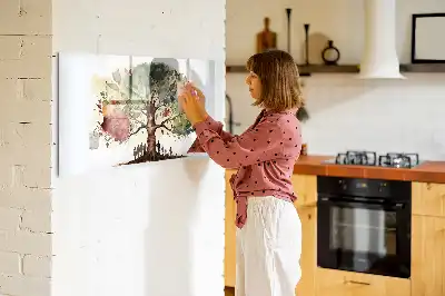 Magnetisch glazen memobord uitvoering stamboom