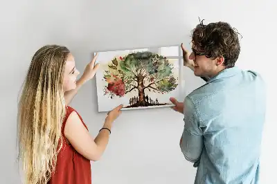 Magnetisch glazen memobord uitvoering stamboom