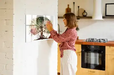 Magnetisch glazen memobord uitvoering stamboom