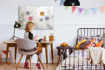 Magnetisch glazen schrijfbord uitvoering in decoratief marmer