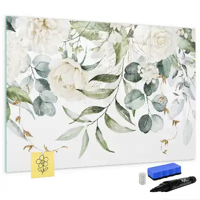 Magnetisch glazen schrijfbord met natuurthema voor notities en foto's
