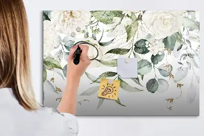 Magnetisch glazen schrijfbord met natuurthema voor notities en foto's