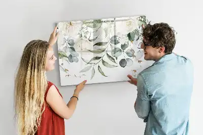 Magnetisch glazen schrijfbord met natuurthema voor notities en foto's