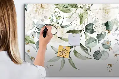 Magnetisch glazen schrijfbord met natuurthema voor notities en foto's