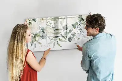 Magnetisch glazen schrijfbord met natuurthema voor notities en foto's