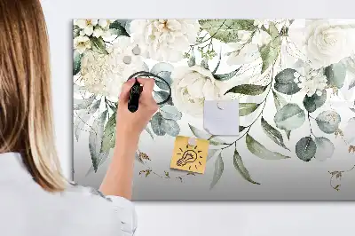 Magnetisch glazen schrijfbord met natuurthema voor notities en foto's