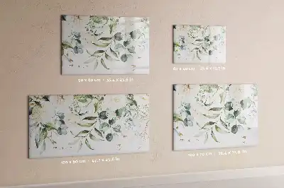Magnetisch glazen schrijfbord met natuurthema voor notities en foto's
