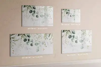 Beschrijfbaar glazen magneetbord met design van klimplanten