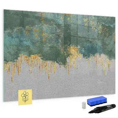 Magnetisch glazen schrijfbord voor notities en foto's met decoratief patroon