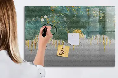 Magnetisch glazen schrijfbord voor notities en foto's met decoratief patroon