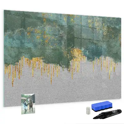 Magnetisch glazen schrijfbord voor notities en foto's met decoratief patroon