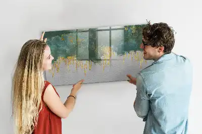 Magnetisch glazen schrijfbord voor notities en foto's met decoratief patroon