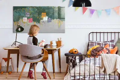 Magnetisch glazen schrijfbord voor notities en foto's met decoratief patroon