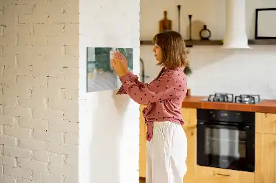 Magnetisch glazen schrijfbord voor notities en foto's met decoratief patroon